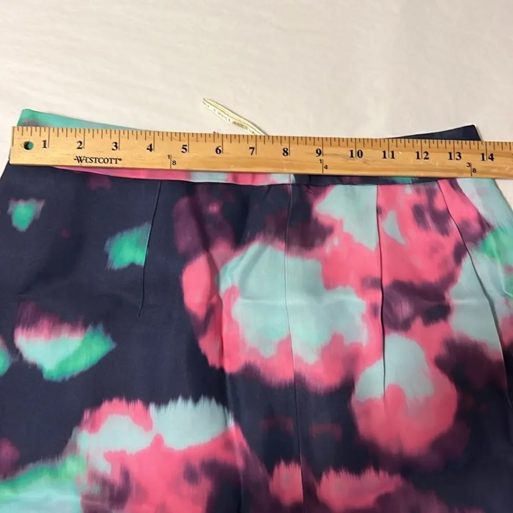 Kate Spade Barry Pink Purple Blue Green Watercolor Skirt. Sz 4. Good Condition
